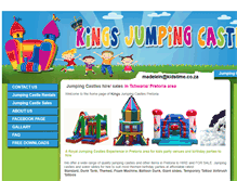 Tablet Screenshot of kingsjumpingcastles.co.za